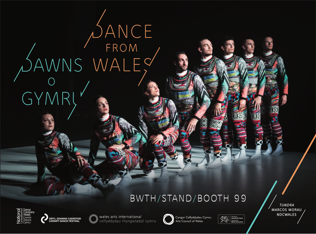 Dance in Wales image , tundra background image 8 dancers looking forward