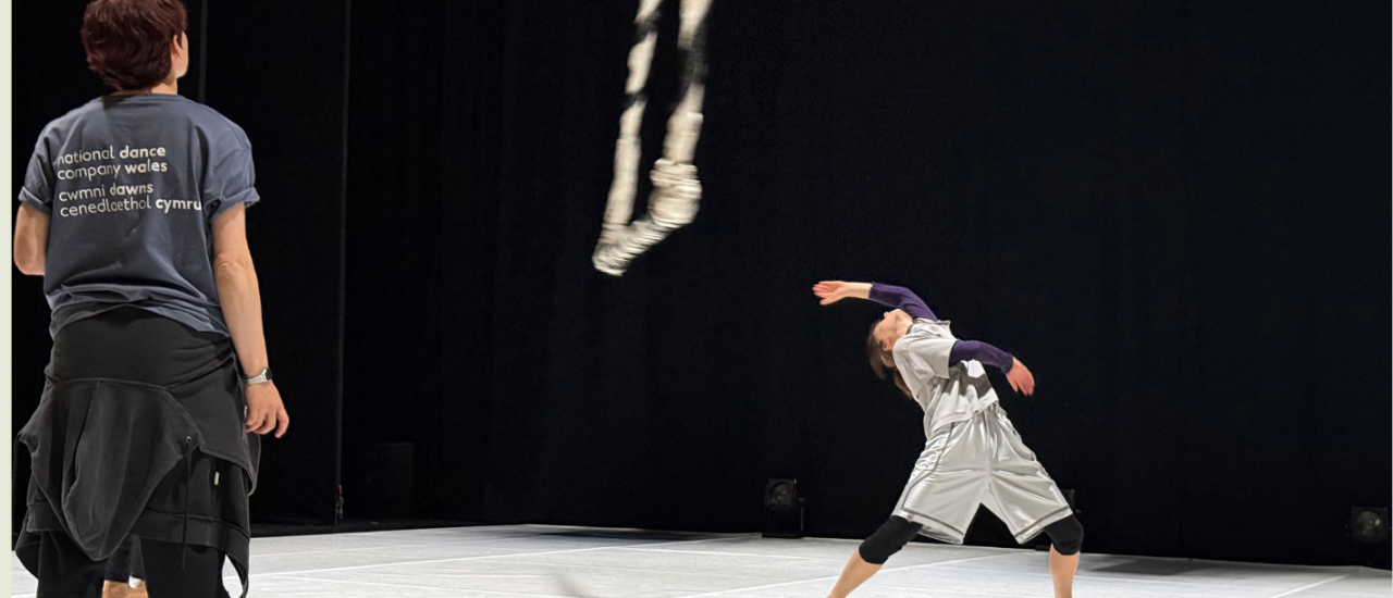 a rehearsal on stage whilst on tour 